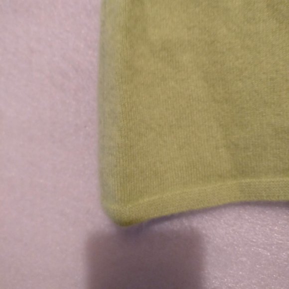 Pistachio Green 100%CASHMERE S/Sleeve Sweater Jumper Knit , M with MEASUREMENTS - Picture 3 of 7